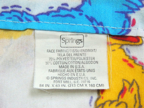 【セサミストリートの仲間たち】ビッグバード&エルモetc・ダンス柄・カーテン/生地/ファブリック