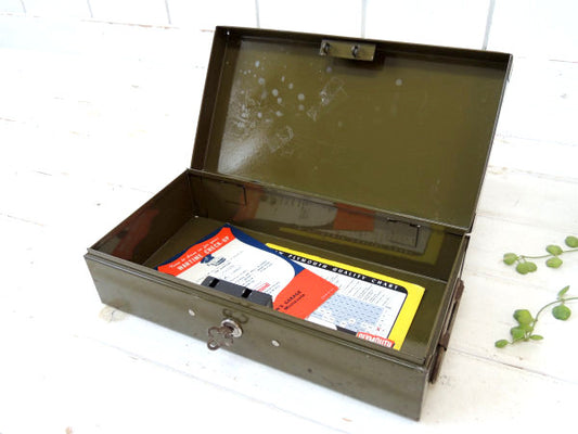 【TRIMM・LA・CALIF】EAGLE LOCK鍵付き・メタル製・ヴィンテージ・メタルケース