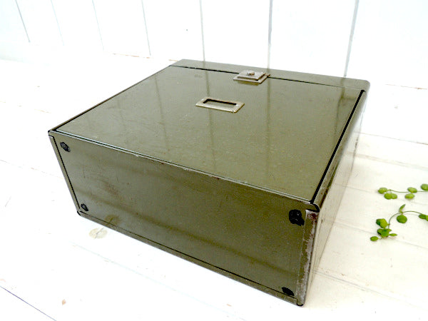 【MASO STEEL】アーミーメタルカラー・工業系・ヴィンテージ・スチール・ファイルケース