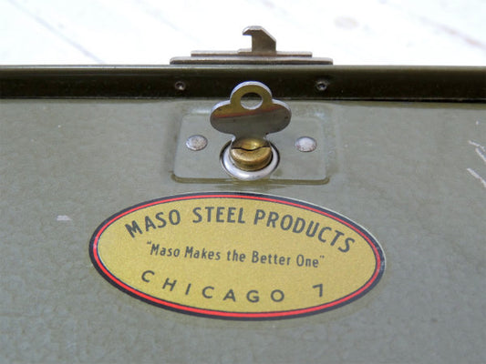 【MASO STEEL】アーミーメタルカラー・工業系・ヴィンテージ・スチール・ファイルケース