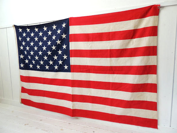 【USA国旗・50星・1960s〜】ビッグサイズ・ヴィンテージ・アメリカンフラッグ・看板・旗