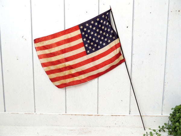 【アメリカンフラッグ・50州】オールドアメリカン・USA星条旗・ポール・ビンテージ・旗