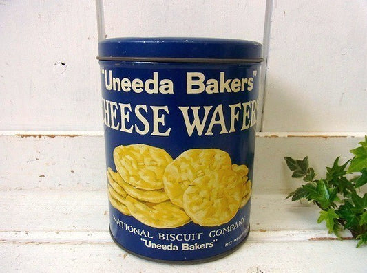 【CHEESE WAFERS】クラッカーのヴィンテージ・ティン缶/キャニスター USA