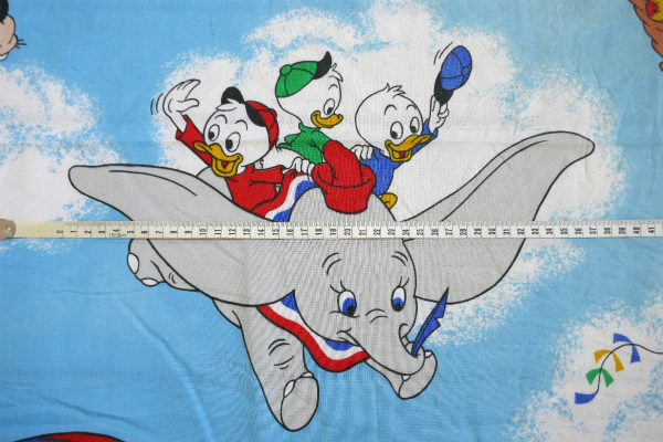 ミッキー&フレンズー ディズニー カラフル 飛行船 ヴィンテージ ユーズドシーツ(ボックスタイプ)