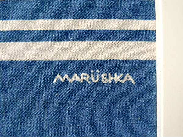 【Marushka】カモメ柄・ファブリック製・ヴィンテージ・アートフレーム・ウォールアート・壁飾り