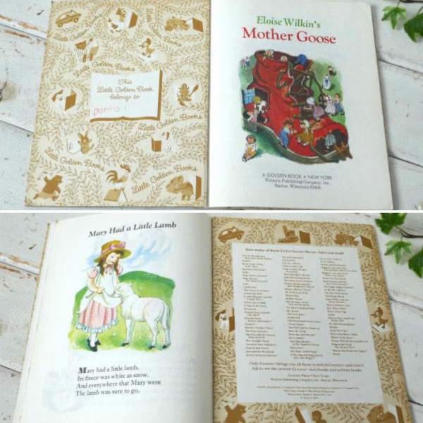 マザーグース MOTHER GOOSE 童謡 60's ヴィンテージ 絵本 ピクチャーブック USA