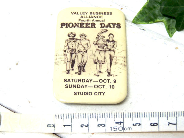 PIONEER DAYS 西部開拓時代 ウエスタン&カントリースタイル・ビンテージ・缶バッジ USA