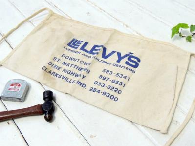 【LEVY'S】ワークスタイル・キャンバス地・DIY・ビンテージ・ワークエプロン USAポケット付き
