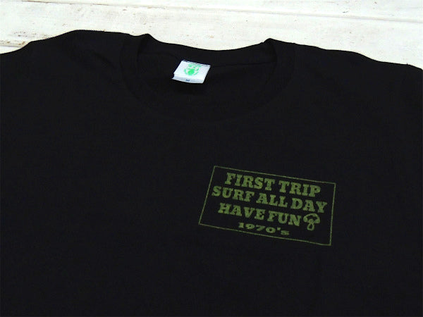 【First Trip】ファーストトリップ・ブラック色・オリジナル・Tシャツ/コットン100%