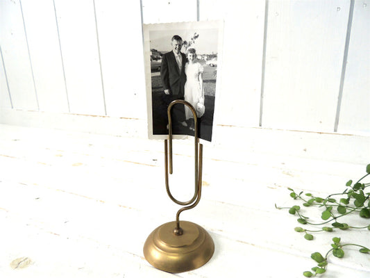 【ゴールドカラー】シンプルデザインのアンティーク・カードホルダー・フォトスタンド・USA