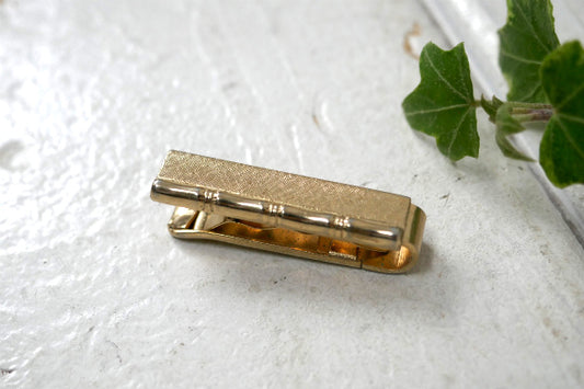 ゴールドトーン シンプル 細工 ミッドセンチュリー ヴィンテージ・タイピン US タイバー 小物