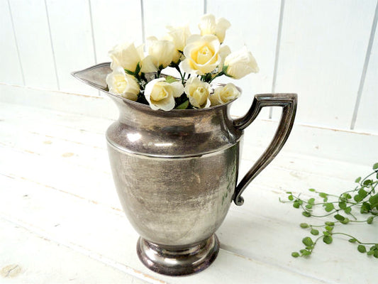 【MM Co】シルバー製・アンティーク・ピッチャー/水差し/ジャグ/銀製 USA