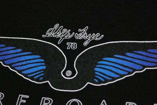 78 スキップフライ サーフボード Frye Wings ブラック×ブルー 限定 Tシャツ L