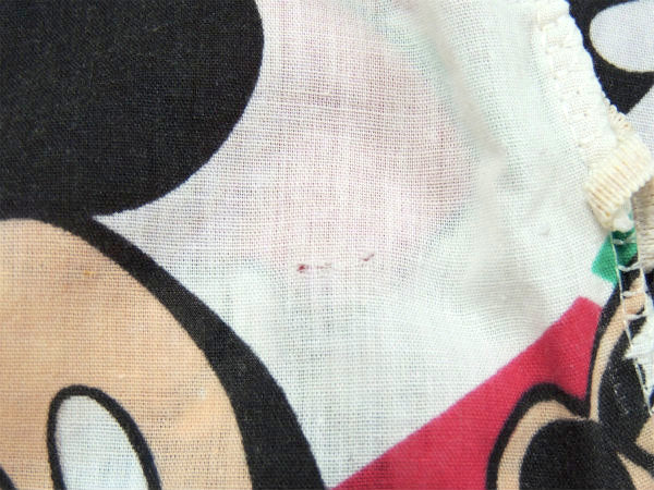 【ミッキー&ミニー】ローラースケート柄・ヴィンテージ・ユーズドシーツ(ボックスタイプ) USA