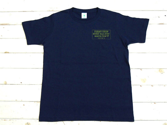 【First Trip】ファーストトリップ・インディゴ×イエロー・オリジナル・Tシャツ