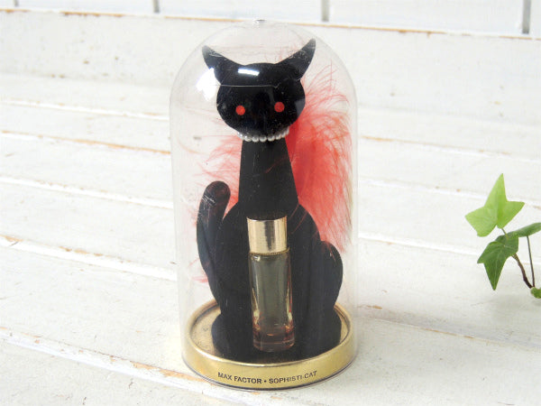 【MAXFACTOR・マックスファクター】アンティーク&ビンテージ・パフュームボトル・黒猫・香水瓶