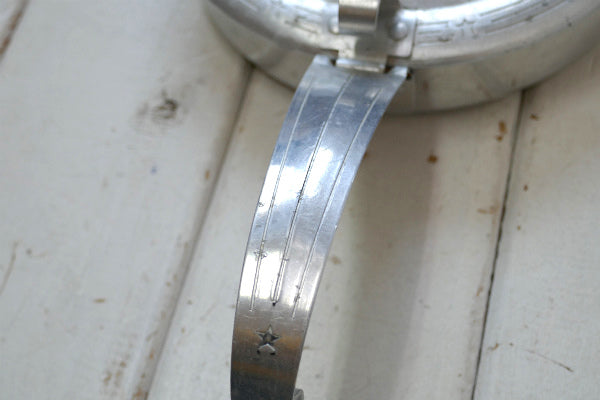 宇宙 惑星 土星 星 スペーシーデザイン 蓋付き ヴィンテージ アルミパン キャンプ アウトドア