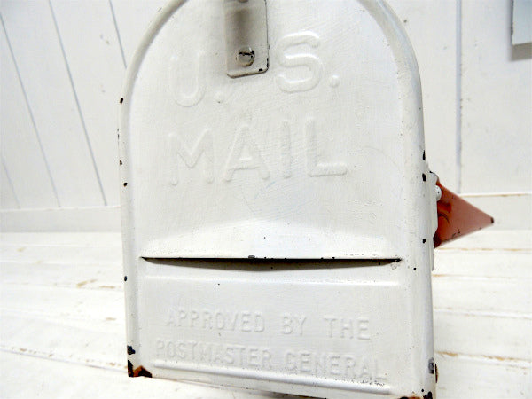 【US MAIL】白色・ブリキ製・ヴィンテージ・メールボックス/郵便受け/ポスト