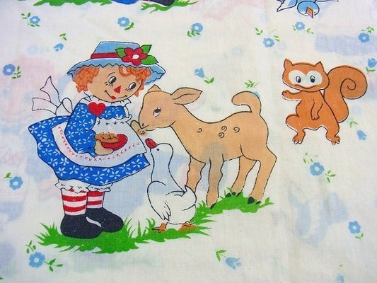 【ラガディアン&アンディ】動物&花柄・ヴィンテージ・ピロケース/枕カバー USA