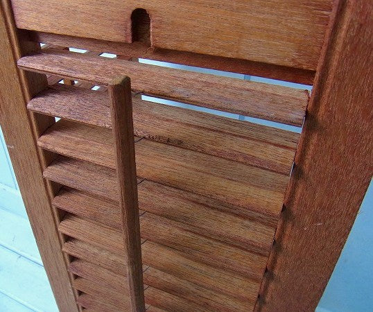 アメリカ製!木製・アンティーク・ルーバー/ヴォレー/ウッドシャッター/建具