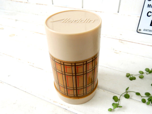 【1960~1970y】アラジン・Aladdinサーモス・ヴィンテージ・魔法瓶・チェック柄