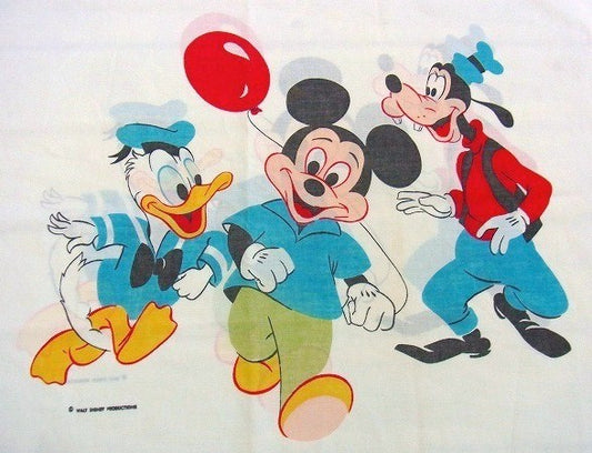 【ミッキーマウス】ドナルド&グーフィー・ヴィンテージ・ピロケース/枕カバー USA