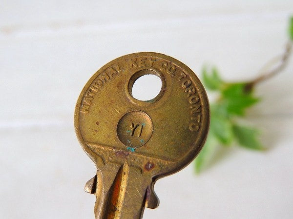 【JECO・カナダ製】真鍮製・アンティーク・キー・トロント・鍵・古鍵・キーホルダー