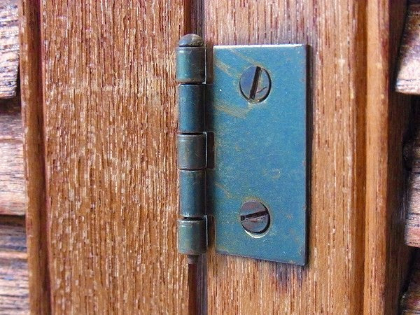 USA!木製のシャビーなアンティーク・ルーバー/ヴォレー/ウッドシャッター/建具