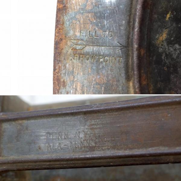 Brookins メタル 50s ビンテージ オイルジョッキ オイル差し ジャグ オイル缶 ガレージ USA