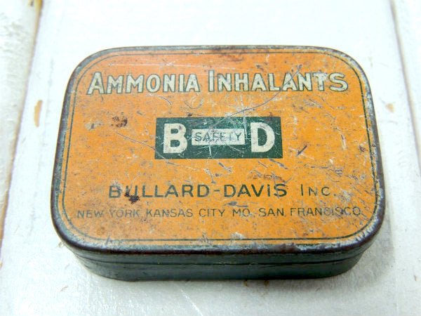 【AMMONIA INHALANTS】アンティーク・ティン缶・薬箱・NY・サンフランシスコ・USA