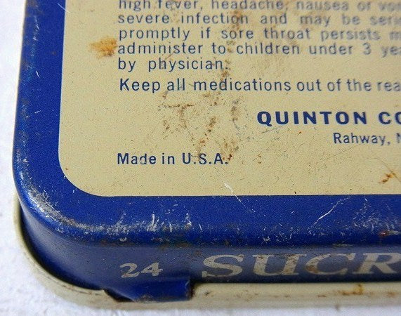 【SUCRETS】小さなヴィンテージ・タブレット缶/ティン缶 USA