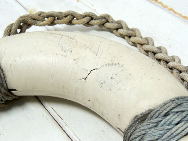 【マリン】編み込みロープ・ヴィンテージ・浮き輪・ライフブイ・救命ブイ USA・船舶