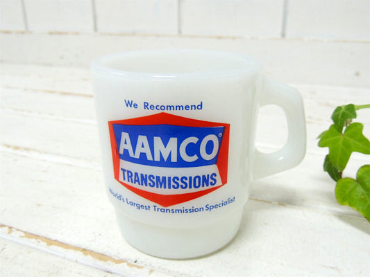 【Fire King】ファイヤーキング・AAMCO・ビンテージ・マグカップ/アドマグ/オートパーツ