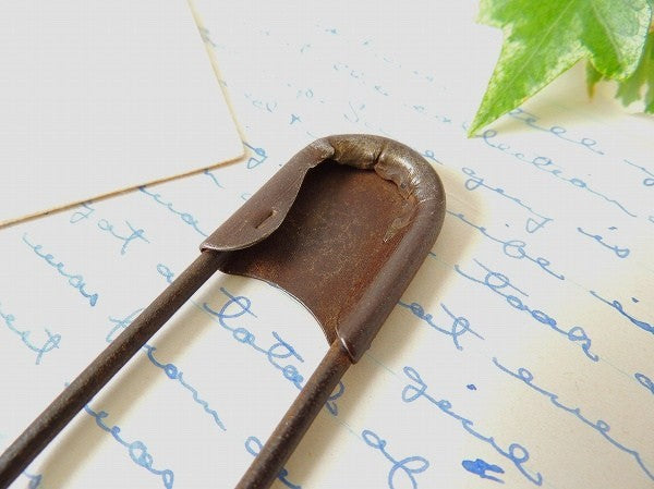 USA!メタル製の大きなアンティーク・ランドリーピン/セーフティーピン/安全ピン