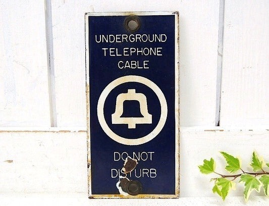 【BELL SYSTEM・ベルシステム】電話会社・ホーロー製・アンティーク・サインプレート/看板