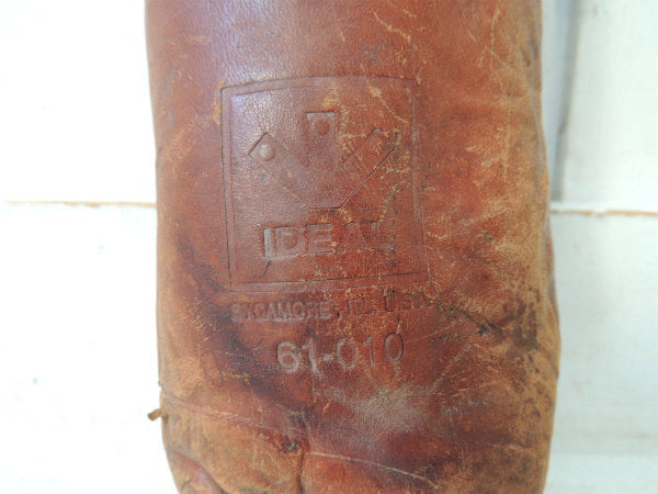 IDEAL スナップボタン付き レザー ツールポーチ 工具ポーチ リベット DIY USA 工業系