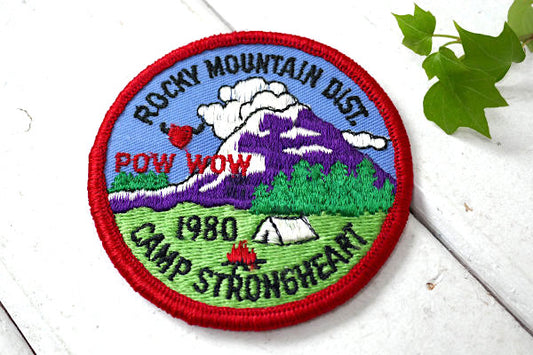 コロラド州 ロッキーマウンテン・インディアン祭り・キャンプ・テント ヴィンテージ・刺繍・ワッペン