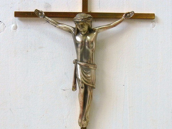 西ドイツ製・アンティーク・十字架/クロス/crucifix/キリスト/聖品 　USA