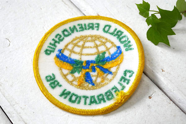 WORLD FRIENDSHIP ’86 ガールスカウト・ヴィンテージ・刺繍 ワッペン USA