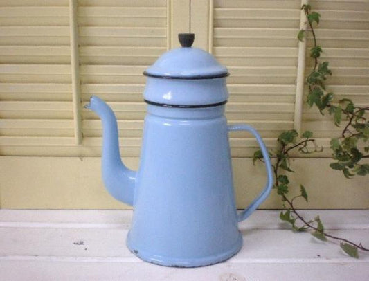 【DENMARK/デンマーク】2段式・アンティーク・ホーロー製・コーヒーポット