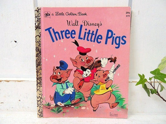 【3匹のこぶた】ウォルトディズニー・70’sヴィンテージ・絵本 USA