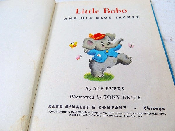 【Little Bobo】子ゾウ&動物・50'sヴィンテージ・絵本 USA/アニマル