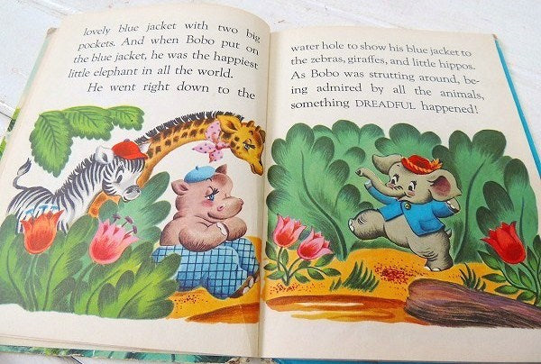 【Little Bobo】子ゾウ&動物・50'sヴィンテージ・絵本 USA/アニマル