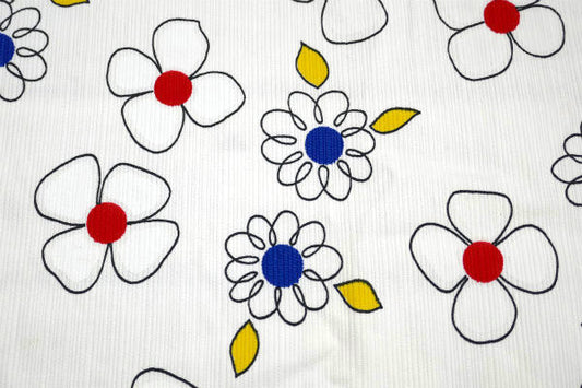 花柄 グルービー レトロ 70's デッドストック ヴィンテージ ファブリック 生地 テキスタイル