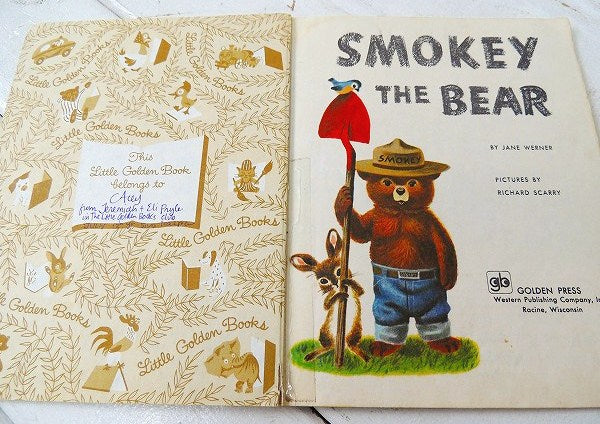スモーキーベア　熊　リチャードスキャリー・70' ヴィンテージ・絵本・USA