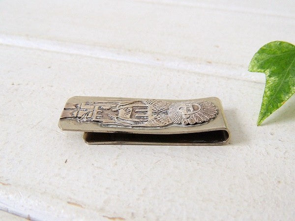 カチナ シルバー製・ヴィンテージ・マネークリップ インディアン USA ネイティブ