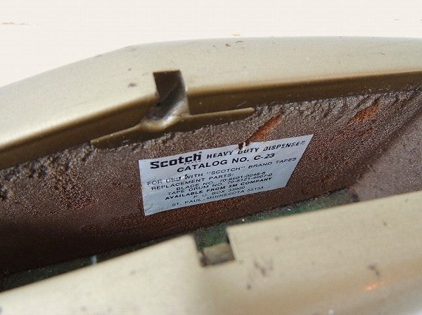 【Scotch】スコッチ・ゴールド色・ヴィンテージ・テープカッター/テープディスペンサー USA