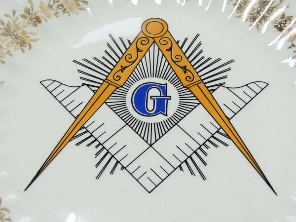 フリーメイソン  Freemasonry・セラミック皿・ヴィンテージ・飾り皿・USA・絵皿
