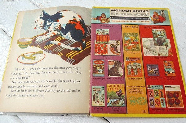 【THE BRAVE FIREMEN】消防士&ネコ・50'sヴィンテージ・絵本 USA