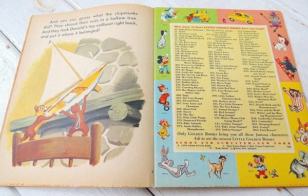 【ドナルドダック&チップとデール】ディズニー・50'sヴィンテージ・絵本/ディズニー絵本